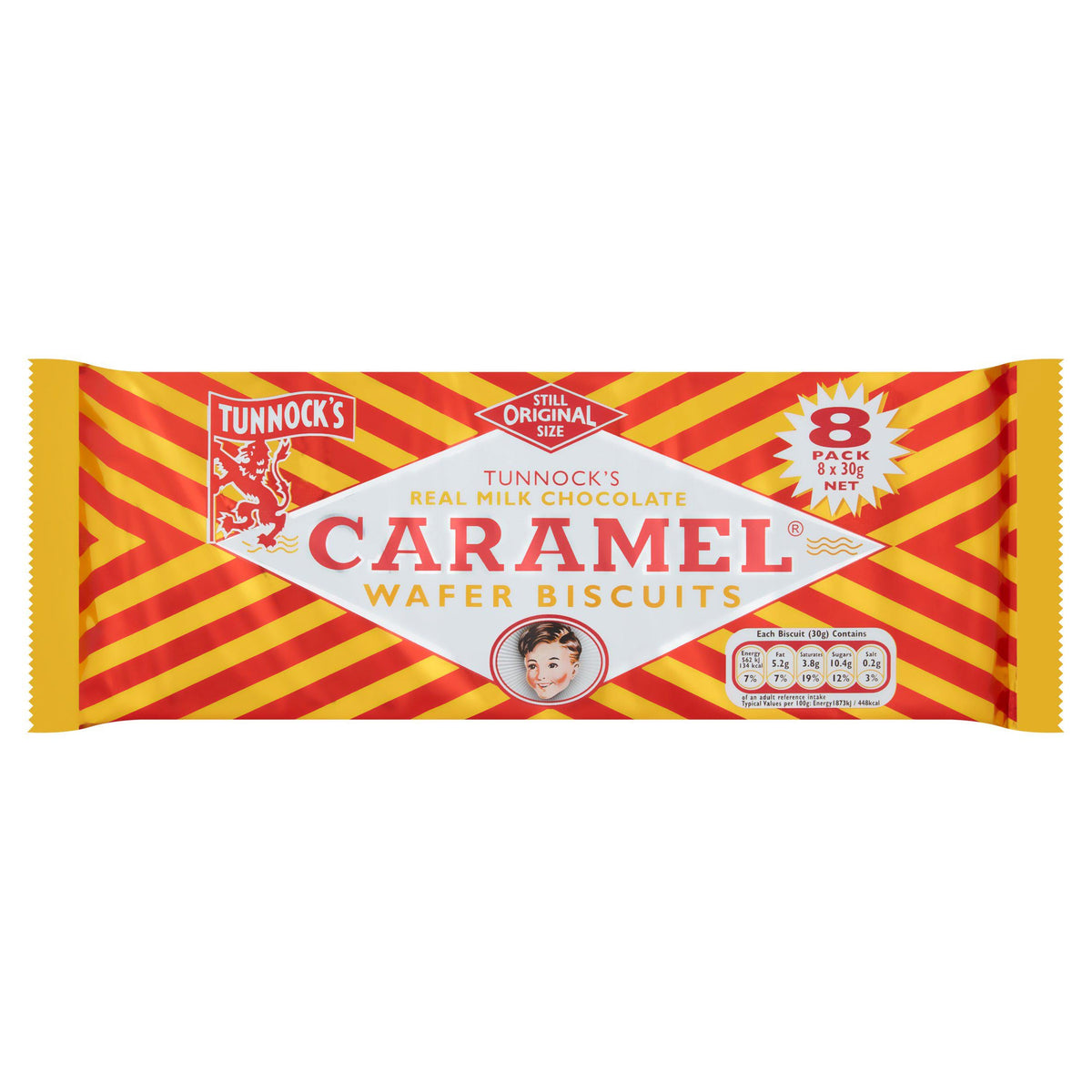 Tunnock's caramel wafer biscuits 8 x 30 g