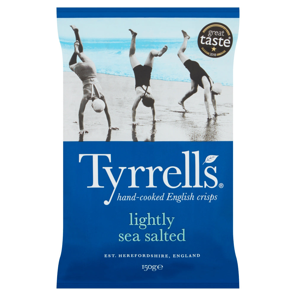 Tyrrells lightly sea salted crisps 150 g