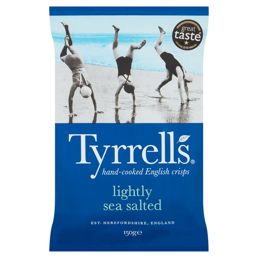 Tyrrells lightly sea salted crisps 150 g