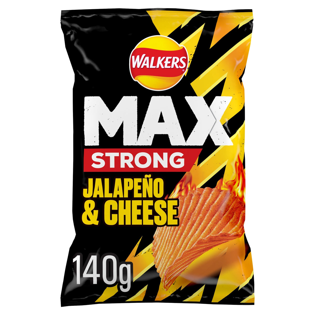 Walkers Max Strong Jalapeño and Cheese crisps 140 g