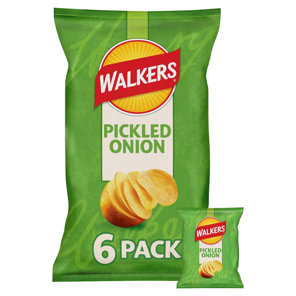 Walkers Pickled Onion crisps 6 x 25 g