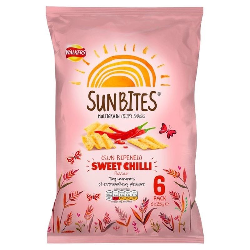 Walkers Sunbites Sweet Chilli 6 x 25 g