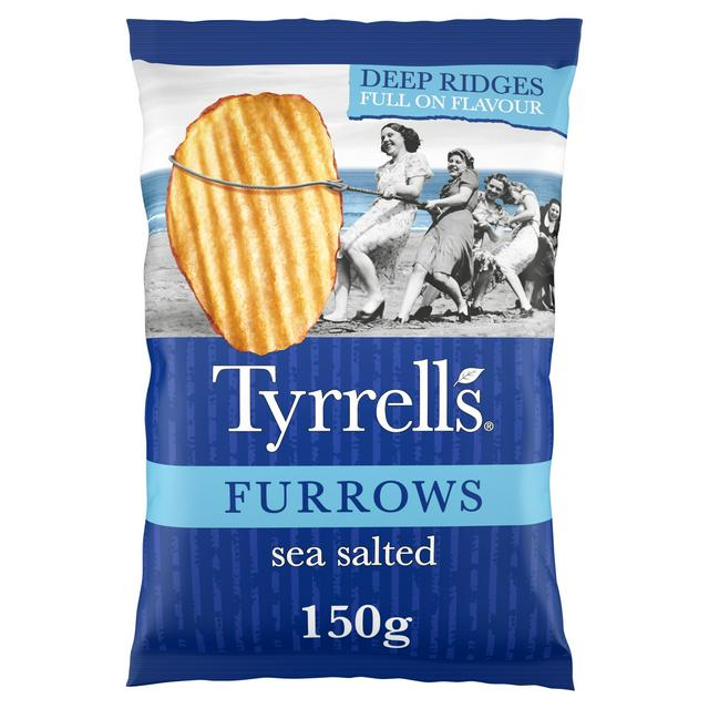 Tyrrells Furrows Sea Salted crisps 150 g