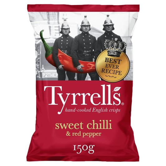 Tyrrells Sweet Chilli and Red Pepper crisps 150 g