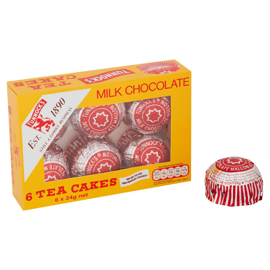 Tunnock's Milk Chocolate Tea Cakes 6 x 24 g