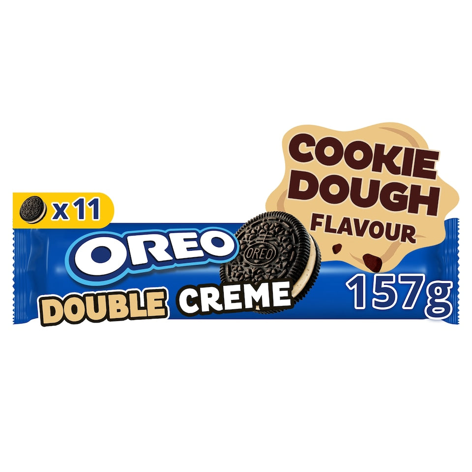 OREO Double Creme Cookie Dough Flavour biscuits, 157g