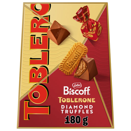 Toblerone Biscoff Diamond Truffles sharing box, 180g