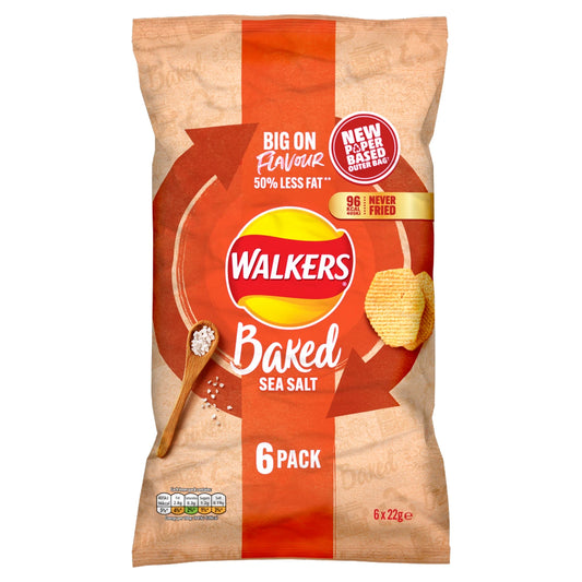 Walkers Baked Sea Salt Multipack 6 x 22g (132g)