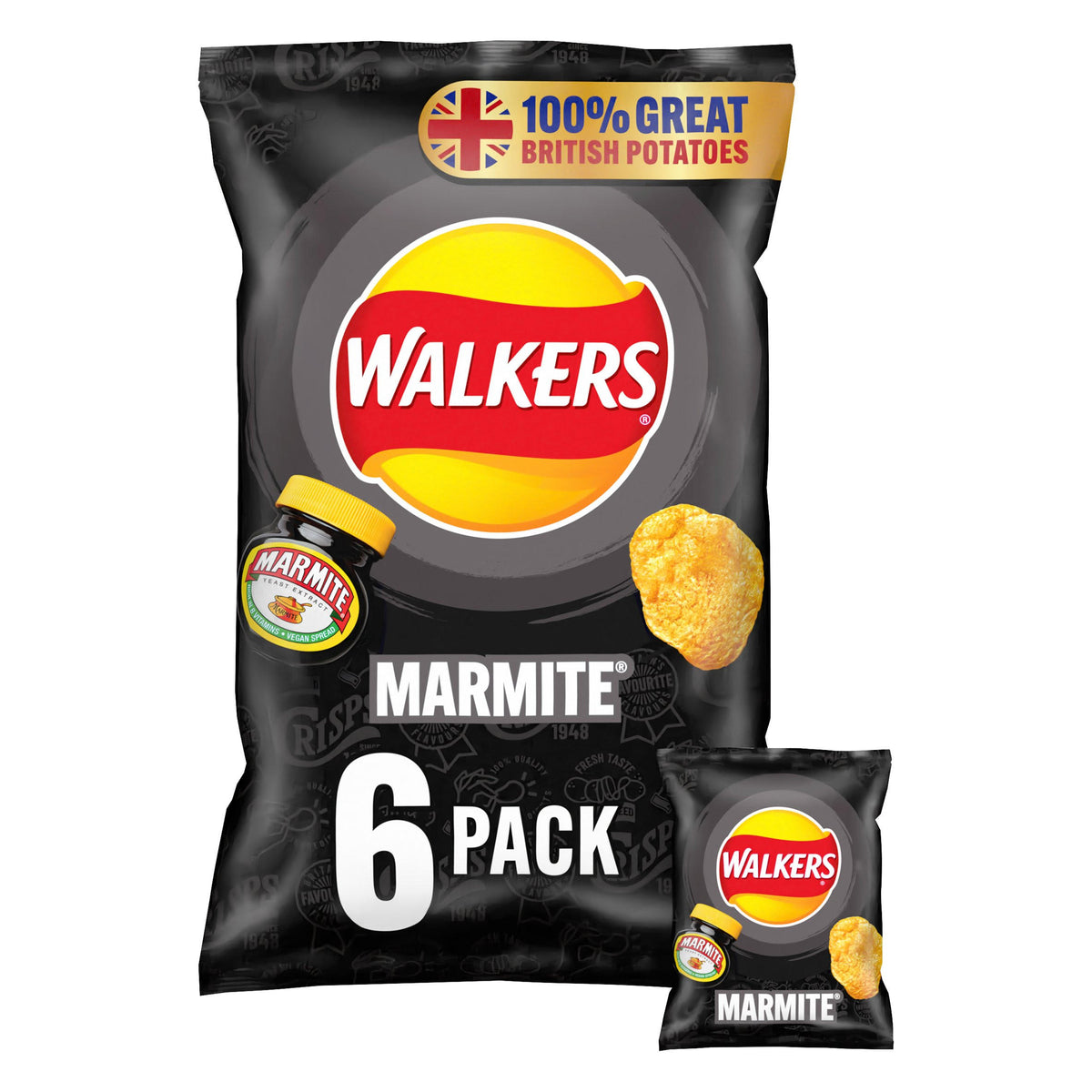 Walkers Marmite Multipack Crisps 6 x 25g (150g)