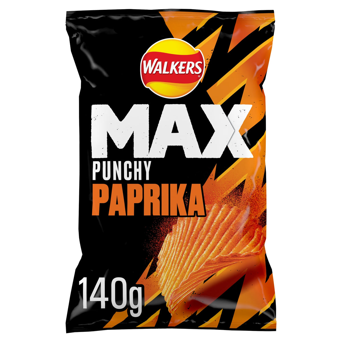 Walkers MAX Punchy Paprika Crisps (140g)