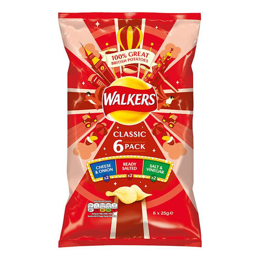 Walkers Variety Crisps Multipack 6 x 25g (150g)