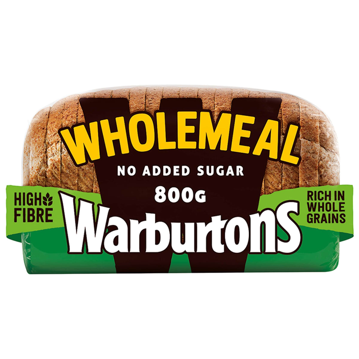 Warburtons Wholemeal Medium Sliced Bread 800g